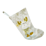 Bota Navideña Blanca Media Colgante Decoración Navidad FM0025