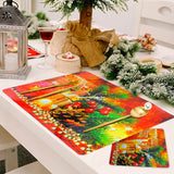 Mantel Individual Portavasos Navideño x6 Mesa Decorativo FM381