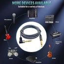 Cable de audio de alta calidad 6.5 mm con doble blindaje - Cancelación de ruido, conectores redondos dorados y negros, ideal para guitarra, bajo, pedales de efectos y presentaciones en vivo, cable de audio profesional y duradero