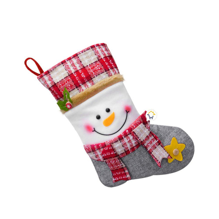 Bota Navideña Media Roja Decoración Navidad Colgante HH006