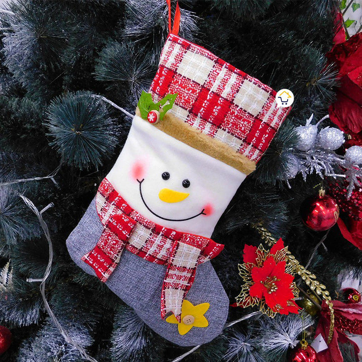 Bota Navideña Media Roja Decoración Navidad Colgante HH006