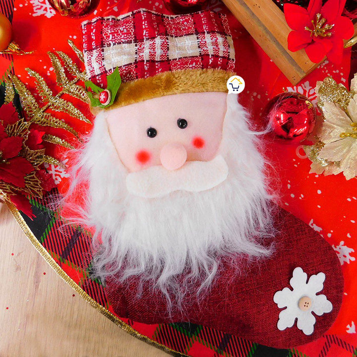 Bota Navideña Media Roja Decoración Navidad Colgante HH006