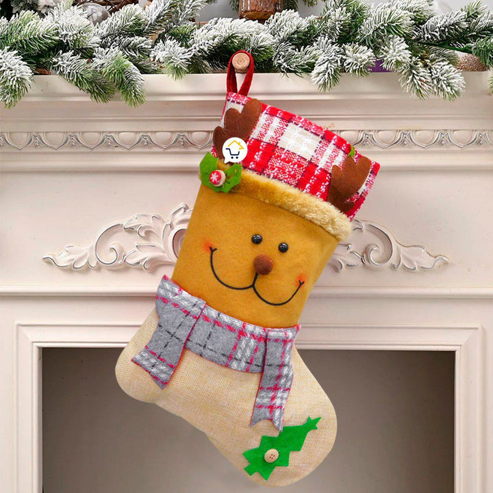 Bota Navideña Media Roja Decoración Navidad Colgante HH006