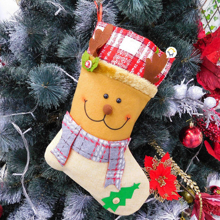 Bota Navideña Media Roja Decoración Navidad Colgante HH006