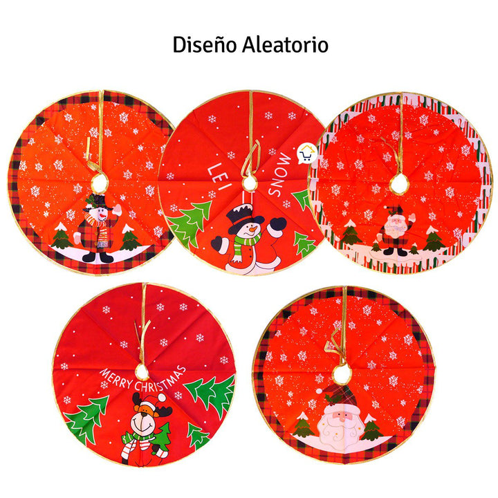 Pie De Árbol Mediano Navideño 56 cm Decoración Tapete JH19HT977