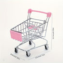 Organizador Chic de Mini Carrito de Compras - Perfecto para Cosméticos y Decoración del Hogar, No Necesita Energía