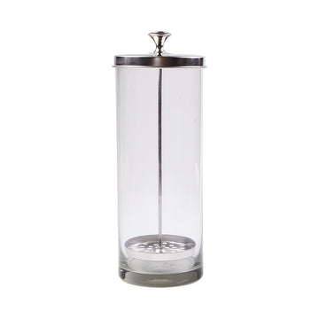 Vaso de Desinfección para Herramientas de Belleza, Botella de Desinfección para Salón de Peluquería, Suministros de Arte de Uñas, Vaso de Desinfección para Herramientas, Botella de Agua de Desinfección de Vidrio