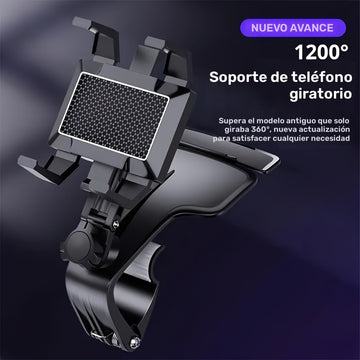 1pc Soporte universal para teléfono de coche giratorio 360°, soporte ajustable para salpicadero con compatibilidad automática, material ABS no impermeable, soporte rectangular para navegación GPS para uso en vehículos