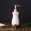 Un dispensador de jabón de cerámica elegante, botella de bomba de color sólido creativo para el baño, champú y gel de ducha de hotel, botella de líquido de mesa con bomba creativa para rellenar, accesorios de baño, regalos de Navidad y Halloween.