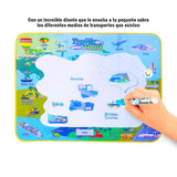 Tapete Mágico Vehículos Didáctico Marcadores Agua Juguete Infantil 639