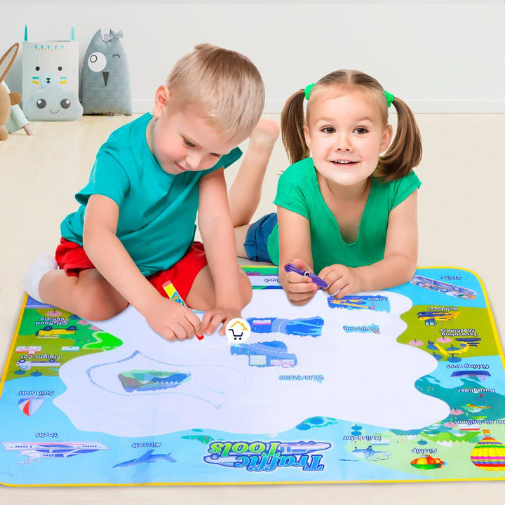 Tapete Mágico Vehículos Didáctico Marcadores Agua Juguete Infantil 639