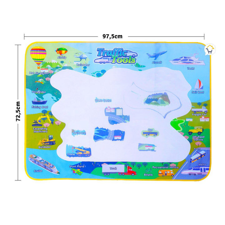 Tapete Mágico Vehículos Didáctico Marcadores Agua Juguete Infantil 639
