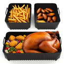 3 piezas de bandeja para hornear de silicona para freidora de aire, reutilizable, compatible con Ninja AF500, accesorios para freidoras de cocina y restaurante, material antiadherente.