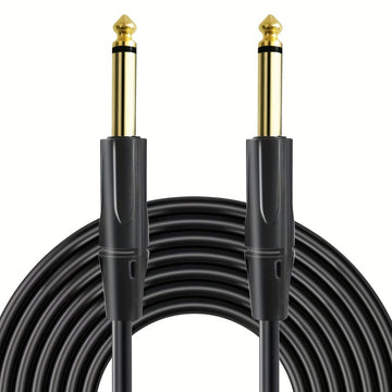 Cable de conexión para altavoz de guitarra de 6.35 mm, macho a macho, con reducción de ruido, núcleo de cobre libre de oxígeno de alta fidelidad, doble blindaje, ideal para conectar guitarras eléctricas, teclados, altavoces y micrófonos. Perfecto para re