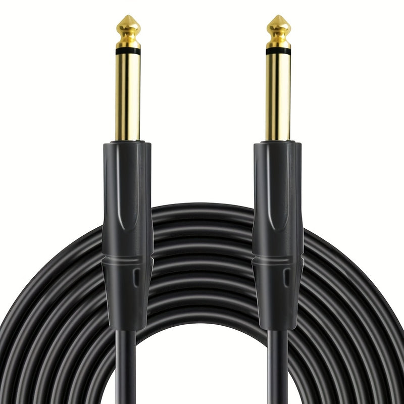 Cable de conexión para altavoz de guitarra de 6.35 mm, macho a macho, con reducción de ruido, núcleo de cobre libre de oxígeno de alta fidelidad, doble blindaje, ideal para conectar guitarras eléctricas, teclados, altavoces y micrófonos. Perfecto para re