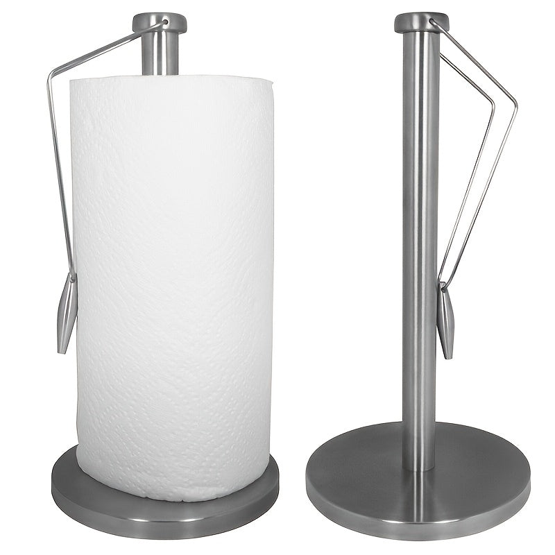 Soporte para toallas de papel de cocina Akimbo de acero inoxidable, soporte para rollos de papel higiénico de estilo europeo para baño