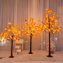 Árbol de arce iluminado LED de 121.92 cm/152.4 cm/182.88 cm, árbol artificial de piso para decoración de fiestas, cumpleaños, bodas, Halloween, Navidad y temporada de otoño