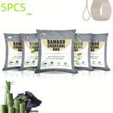 3/5/7/12 unidades de Bolsas de Carbón de Bambú para Eliminar Olores - Perfectas para Zapatos, Armarios, Coches, Baños, Despensas - Sin Necesidad de Electricidad