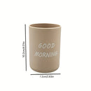 Vasos para cepillos de dientes Good Morning, de plástico simplista para enjuagar, beber, soporte para cepillos de dientes de pareja, vasos para lavarse en casa