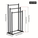 1 pieza, perchero moderno de 3 niveles independiente - Soporte resistente para toallas de baño y piscina, organizador multifuncional que ahorra espacio, para uso en interiores o exteriores, sin necesidad de instalación
