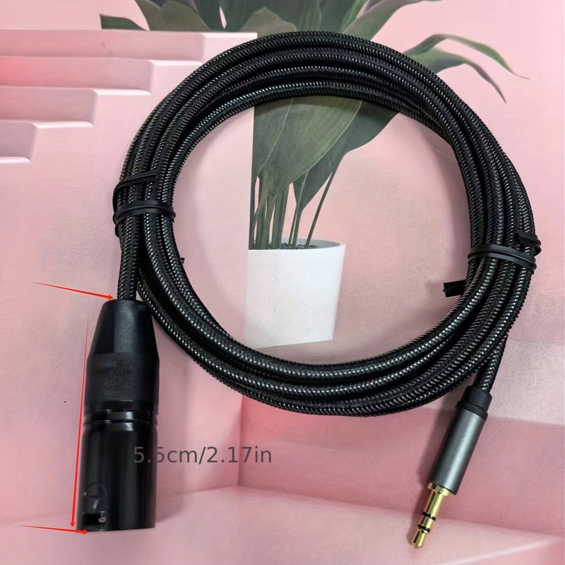 Cable integrado de micrófono masculino a XLR de 3,5 mm, XLR a 3,5 mm (1/8 pulgadas), adecuado para tabletas, portátiles, micrófonos, amplificadores y tableros de audio.