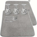 1pc Alfombrilla de secado de platos de cocina, microfibra absorbente, mantel individual antideslizante, resistente al calor, alfombrilla de drenaje, alfombrillas de secado para armarios, alfombrillas de baño