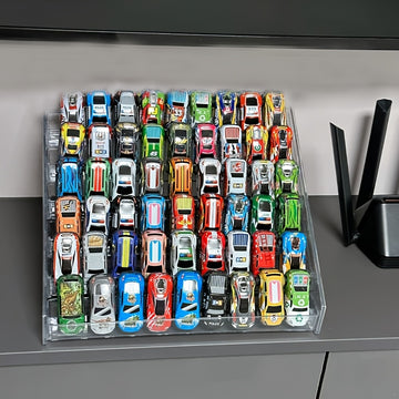 Estante de Exhibición Acrílico Versátil para Coches de Juguete y Joyería - Apilable, Diseño de Múltiples Capas, Perfecto para Regalos de Navidad y Fiestas