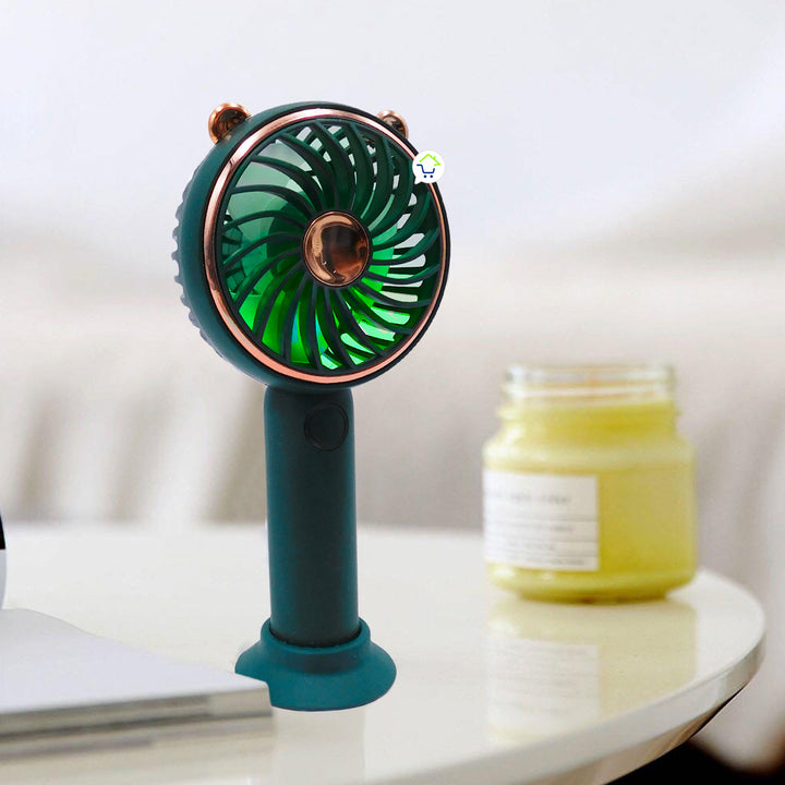 Mini Ventilador Orejas Recargable Portátil Mano y Mesa MLS60