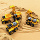Set x4 Construcción Excavadora Volqueta Mezcladora Juguetes Niños CBTX4