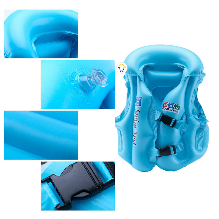 Chaleco Salvavidas Inflable Niños Flotador Piscina Broches MD291