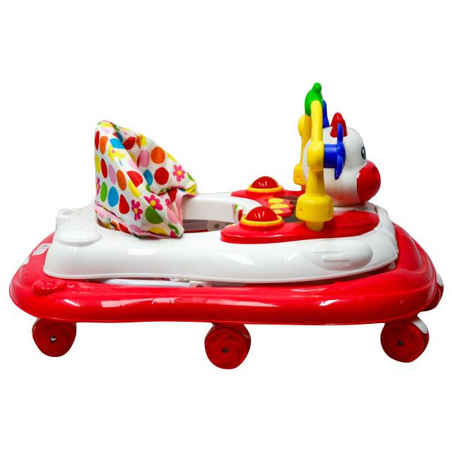 CAMINADOR CON DISEÑO DE VAQUITA Y JUGUETES INTERACTIVOS Y-W5002 MUNBE ROJO