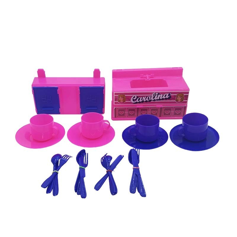 Casa De Muñecas Tipo Barbie Set Armable + Cocina Y Comedor Carolina 160-2