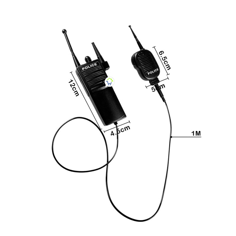 Walkie Talkie De Policía Falso Intercomunicador Disfraz Halloween AF608