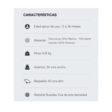 COCHE ESTANDAR  KLAUS HAPPY BABY - ROSADO