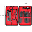 Set Manicure Pedicura 18 Piezas Cortaúñas Estuche Portátil JD018