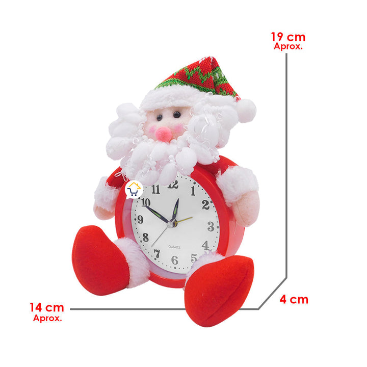Reloj Mesa Navidad Papa Noel Despertador Alarma RNPN01