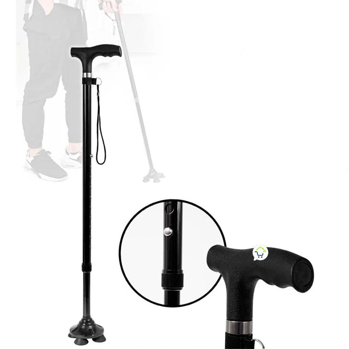 Bastón Graduable Aluminio Portable Antideslizante Ergonómico AN-02