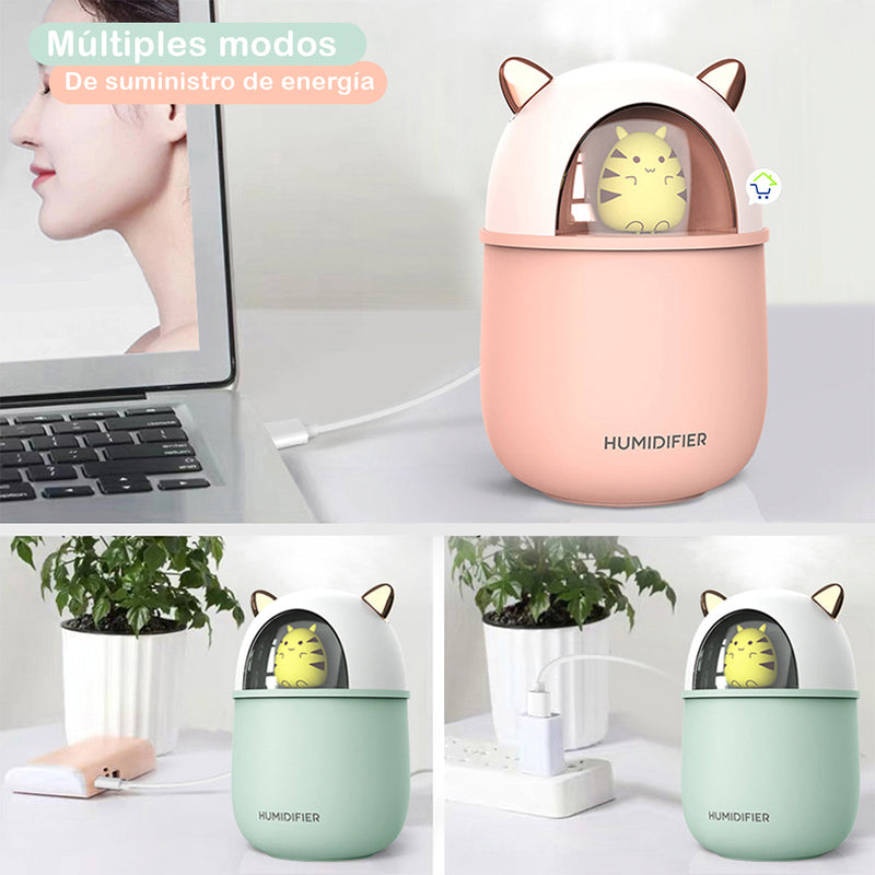 Humidificador Difusor Aromas LED Kawaii Ambientador Aromaterapia A108