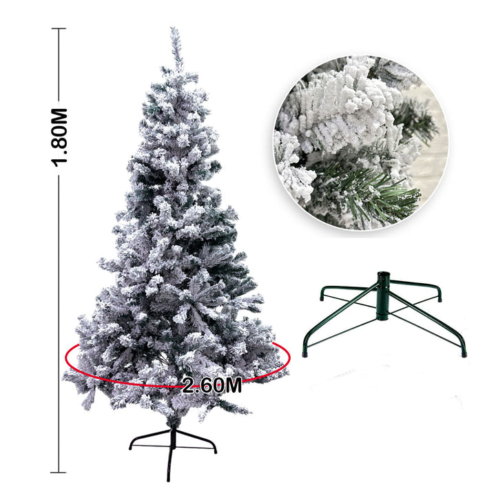 Árbol Navidad Efecto Nevado 1.80m 370 Ramas ANTYU1-180SNOW
