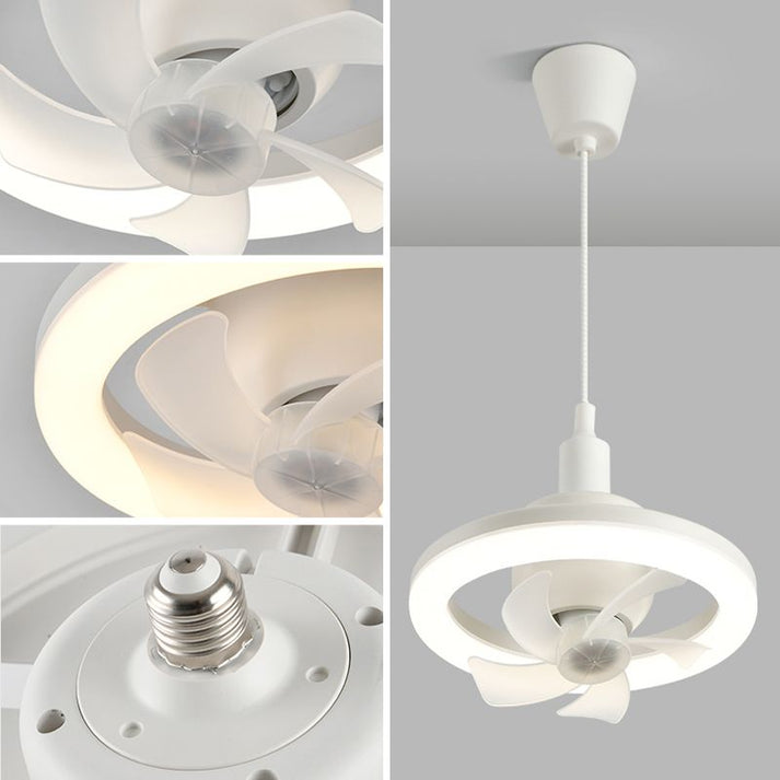Ventilador de techo giratorio 360° 2 en 1 con luz y control remoto
