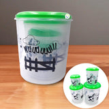 Juego De Recipientes Herméticos X4 Decorados Portacomidas Cocina 1058