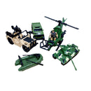 Set Militar x 6 Piezas Grandes Figuras Acción Vehículos Juguete HW-M223-1