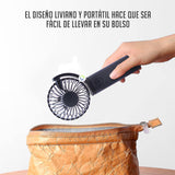 Mini Ventilador Recargable Led Portátil De Mano 812