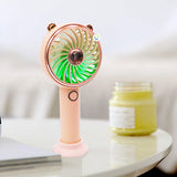 Mini Ventilador Orejas Recargable Portátil Mano y Mesa MLS60