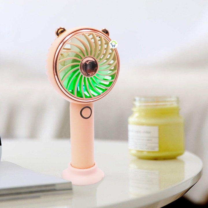 Mini Ventilador Orejas Recargable Portátil Mano y Mesa MLS60