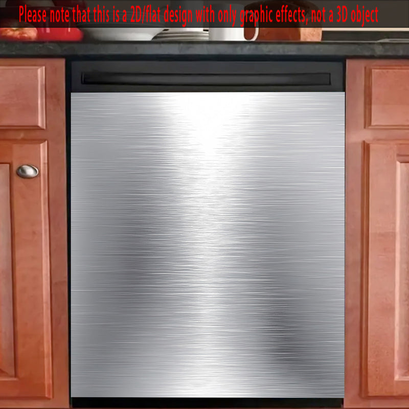 1 pieza, cubierta de imán para lavavajillas de textura metálica resistente al calor, 23,03 x 25,59 pulgadas, fácil de limpiar, no requiere electricidad, ideal para decoración de electrodomésticos de cocina, accesorios para lavavajillas