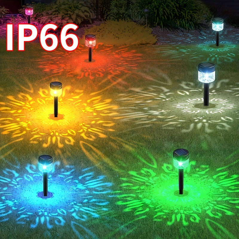 2PCS/Lotes LED Luces solares para césped Hogar al aire libre Impermeable Jardín Luces de tierra insertadas Luces solares de jardín Luces de paisaje coloridas