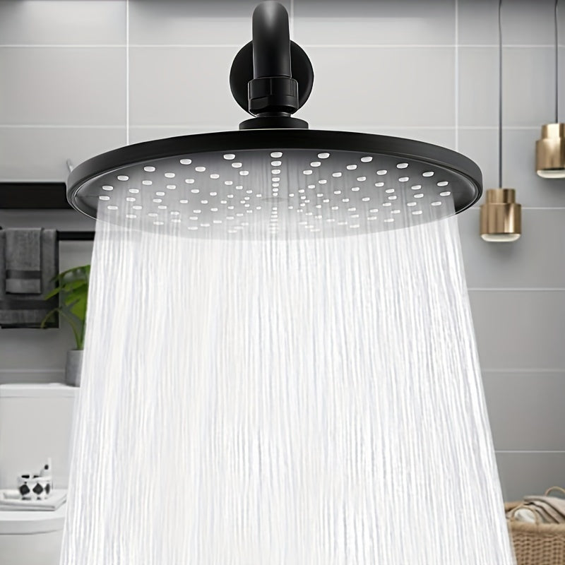 Cabezal de ducha a alta presión - TopSpray, rociador grande con función de lluvia, diseño circular de plástico duradero para montar en la pared y distribución uniforme del agua, accesorio clásico para baño, estilo contemporáneo