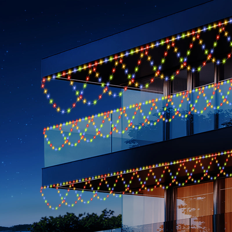 138 Luces de hada LED alimentadas por USB - 3,99 metros Luces de cadena de Navidad para exteriores con 8 modos de iluminación, de cálido a blanco fresco, perfectas para jardín, patio, boda, Día de San Valentín y decoraciones de vacaciones, Luces de caden