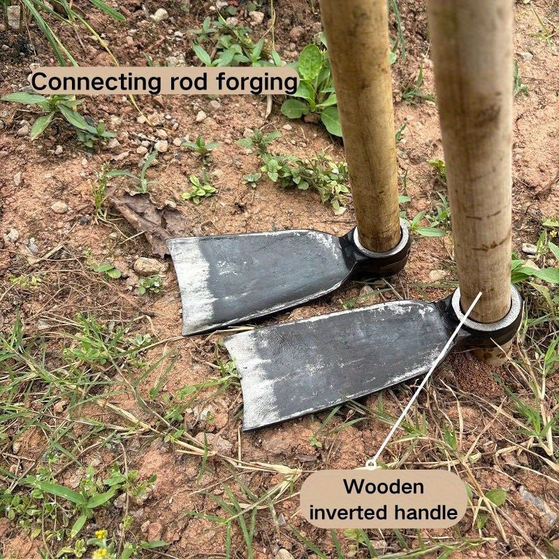 Pala profesional de acero forjado con mango de madera - Capacidad de 136,08 kg, diseño ergonómico para jardinería, paisajismo, agricultura y construcción - Pala de forja invertida manual, herramienta de jardinería, agarre cómodo, construcción duradera